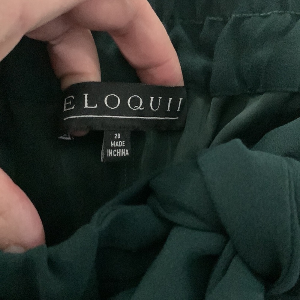 Eloquii Dark Green Wide Leg Pants NWT - Picture 6 of 8